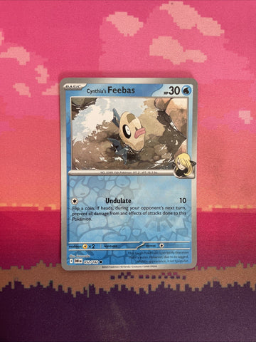 Pokemon Card Cynthia's Feebas Destined Rivals Reverse Holo 052/182 Near Mint