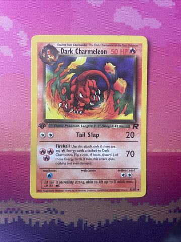Pokemon Card Dark Charmeleon Team Rocket 1st Edition Uncommon 32/82 Near Mint