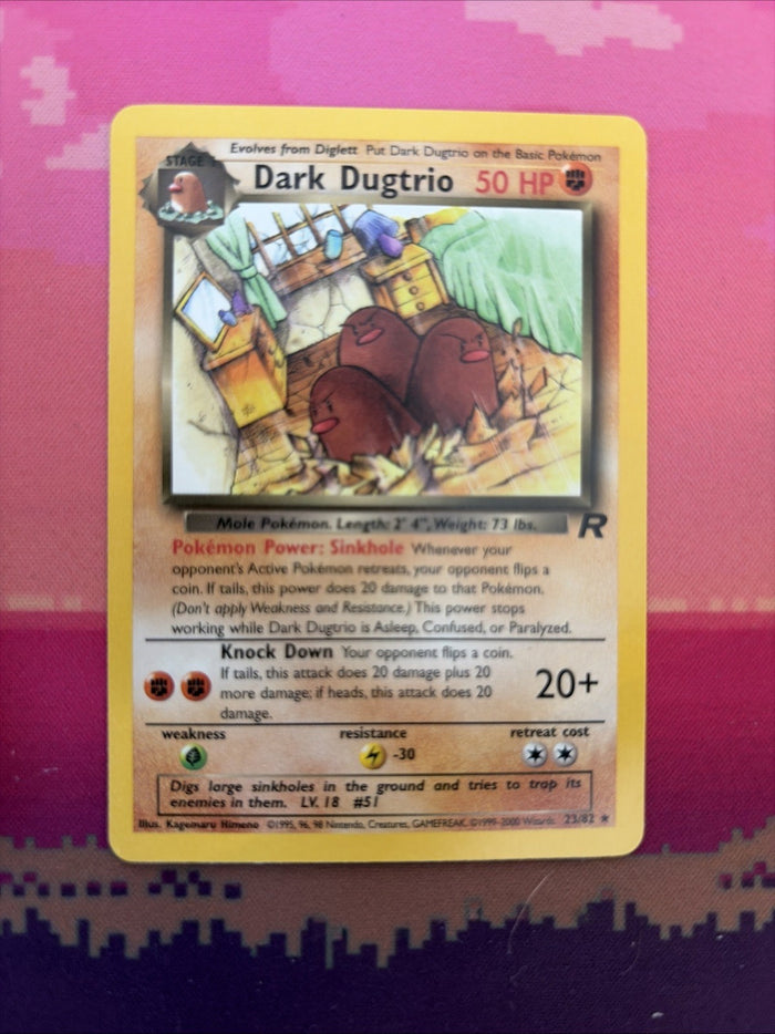 Pokemon Card Dark Dugtrio Team Rocket Rare 23/82 Near Mint