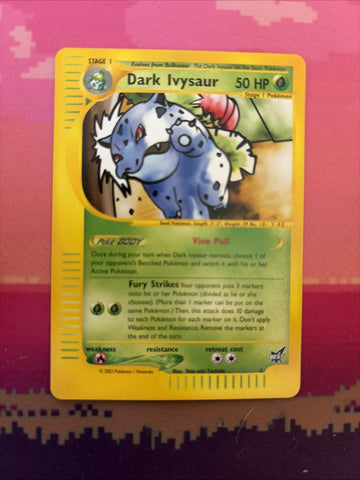 Pokemon Card Dark Ivysaur Winner Stamped Best Of Game 6 Promo Near Mint