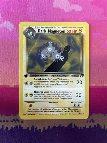 Pokemon Card Dark Magneton Team Rocket 1st Edition Rare 28/82 Near Mint