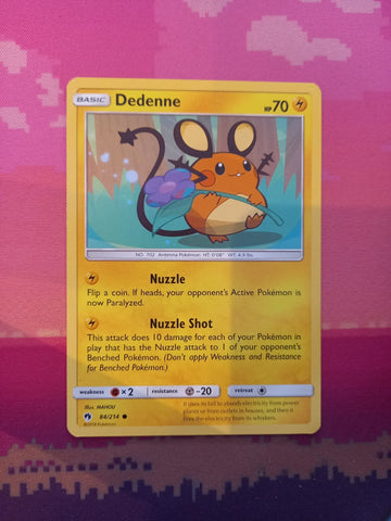 Pokemon Card Dedenne Lost Thunder Common 84/214 Near Mint