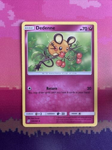 Pokemon Card Dedenne Unified Minds Uncommon 145/236 Near Mint