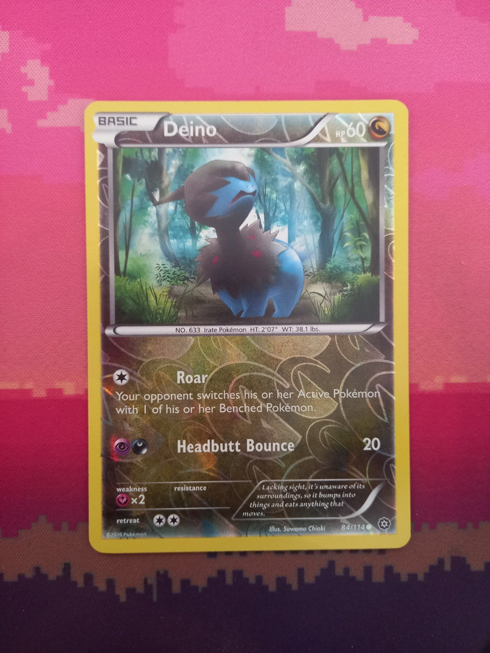 Pokemon Card Deino Steam Siege Reverse Holo Common 84/114 Near Mint