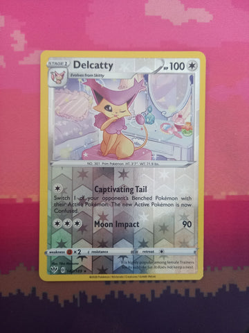 Pokemon Card Delcatty Darkness Ablaze Reverse Holo Rare 142/189 Near Mint