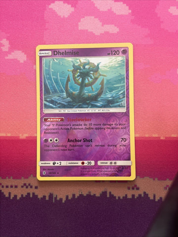 Pokemon Card Dhelmise Guardians Rising Reverse Holo Rare 59/145 Near Mint