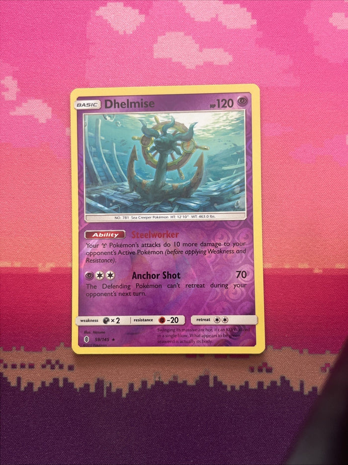Pokemon Card Dhelmise Guardians Rising Reverse Holo Rare 59/145 Near Mint
