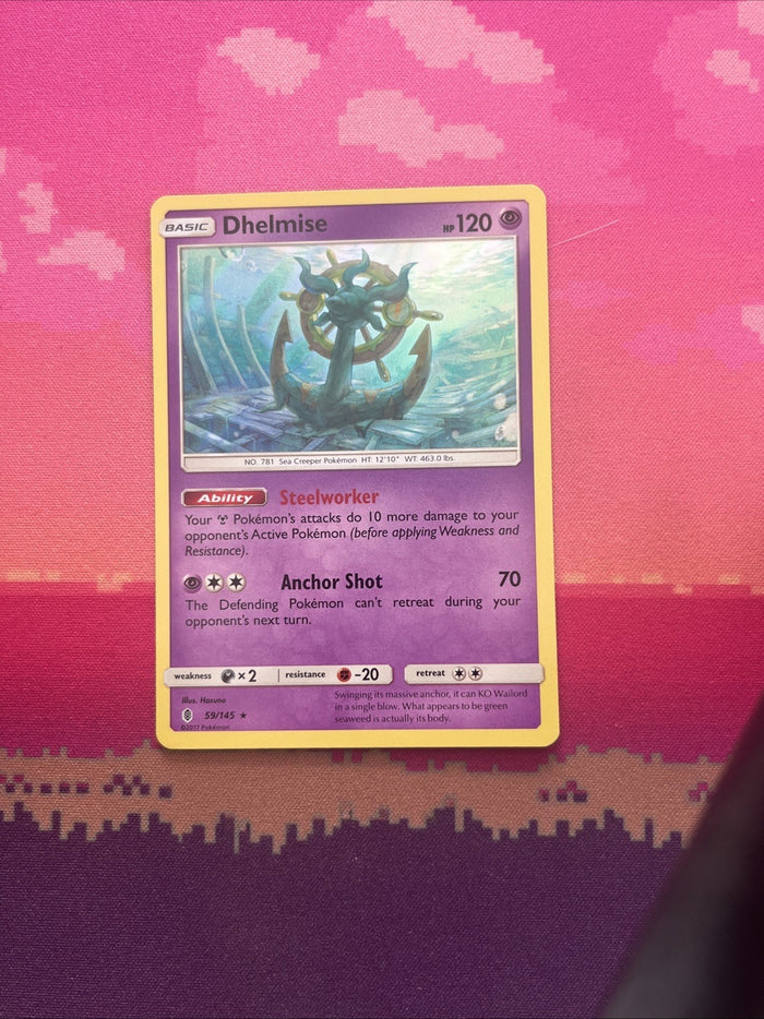 Pokemon Card Dhelmise Guardians Rising Holo Rare 59/145 Near Mint