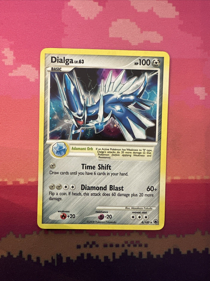 Pokemon Card Dialga Mysterious Treasures Holo Rare 4/100 Light Play