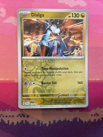 Pokemon Card Dialga Surging Sparks Reverse Holo Rare 135/191 Near Mint