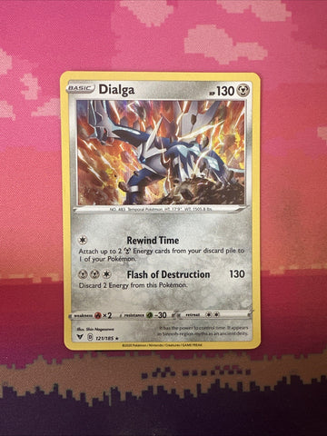 Pokemon Card Dialga Vivid Voltage Holo Rare 121/185 Near Mint