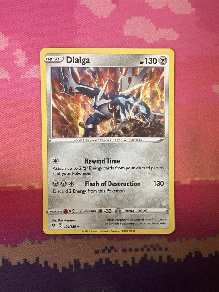 Pokemon Card Dialga Vivid Voltage Holo Rare 121/185 Near Mint