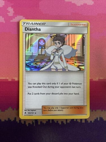 Pokemon Card Diantha Forbidden Light Holo Rare 105/131 Near Mint