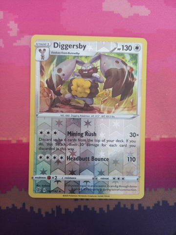 Pokemon Card Diggersby Rebel Clash Reverse Holo Rare 147/192 Near Mint