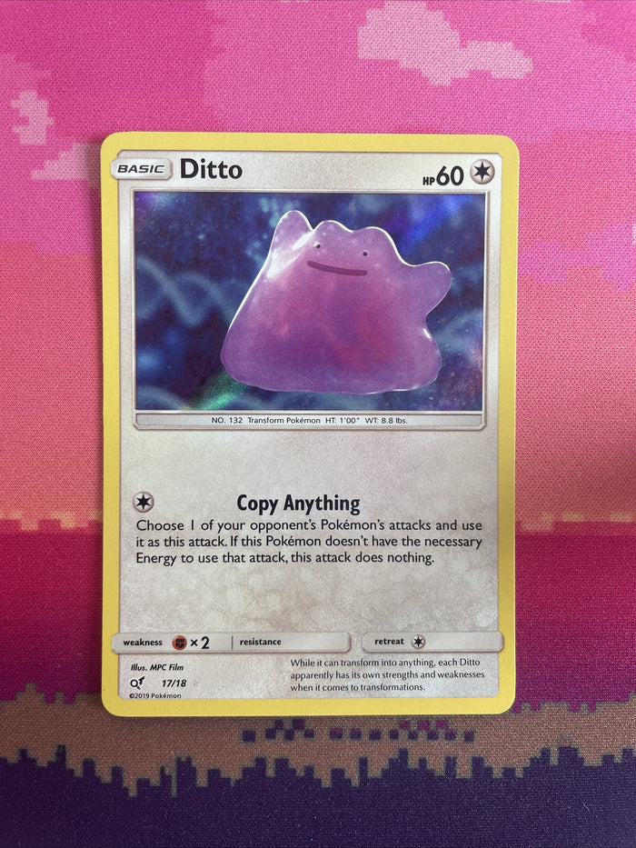 Pokemon Card Ditto Detective Pikachu Holo Rare 17/18 Near Mint