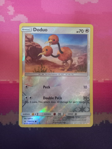 Pokemon card Doduo 150/214 Reverse Holo Unbroken Bonds Near Mint