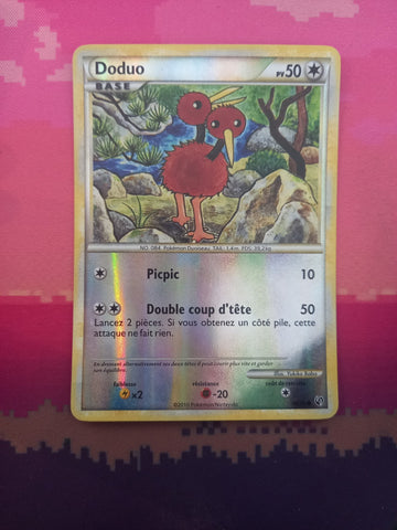 Pokemon Card Doduo Undaunted Reverse Holo Common 45/90 FRENCH Near Mint