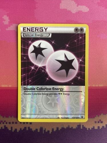 Pokemon Card Double Colorless Energy Fates Collide Reverse Holo 114/124 NM