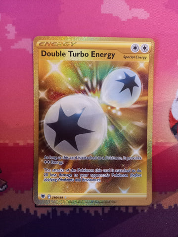 Pokemon Card Double Turbo Energy 216/189 Secret Rare Astral Radiance Near Mint
