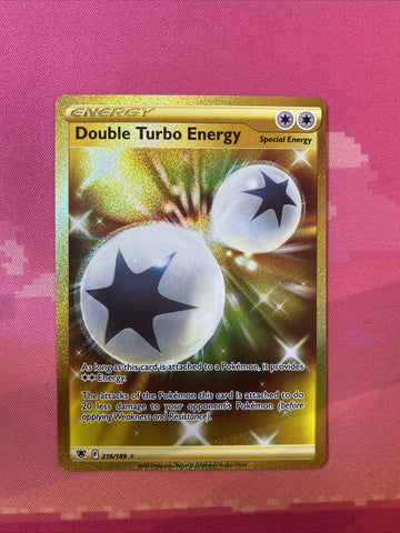 Pokemon Card Double Turbo Energy 216/189 Secret Rare Astral Radiance Near Mint