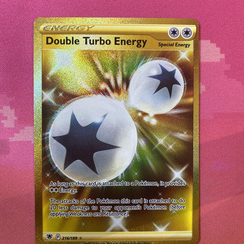 Pokemon Card Double Turbo Energy 216/189 Secret Rare Astral Radiance Near Mint