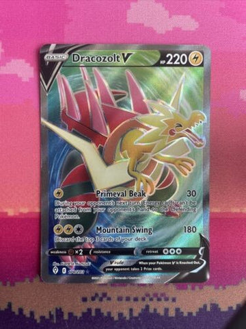 Pokemon Card Dracozolt V 178/203 Ultra Rare Evolving Skies Near Mint