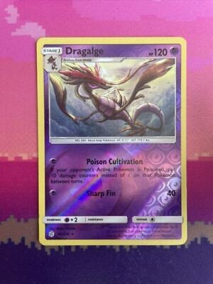 Pokemon Card Dragalge Cosmic Eclipse Reverse Holo Rare 92/236 Near Mint