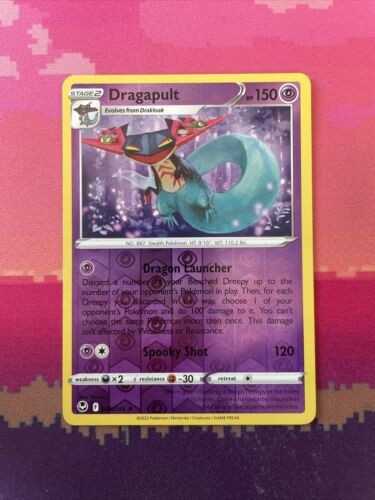 Pokemon Card Dragapult Silver Tempest Revere Holo Rare 089/195 Near Mint