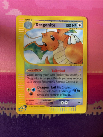 Pokemon Card Dragonite Expedition Reverse Holo 43/165 MP