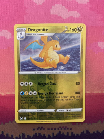 Pokemon Card Dragonite Silver Tempest Reverse Holo Rare 131/195 Near Mint