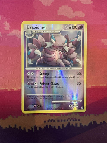 Pokemon Card Drapion Diamond & Pearl Reverse Holo Rare 23/130 Light Play