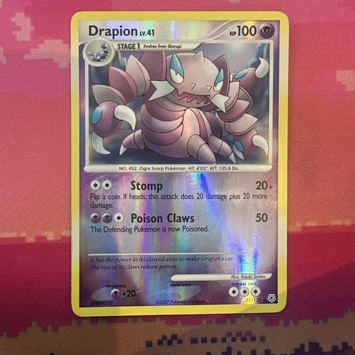 Pokemon Card Drapion Diamond & Pearl Reverse Holo Rare 23/130 Light Play