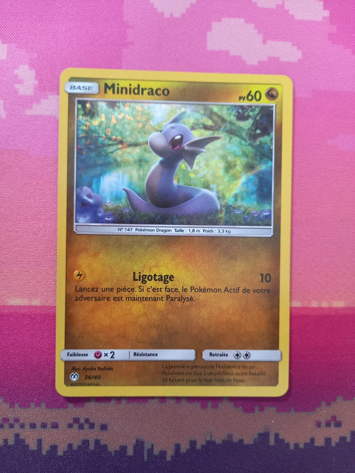 Pokemon Card Dratini McDonald's 2019 French Holo 36/40 Near Mint