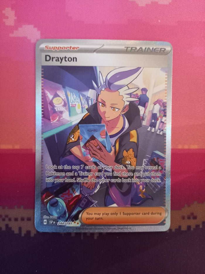 Pokemon Card Drayton 244/191 Special Illustration Rare Surging Sparks Near Mint