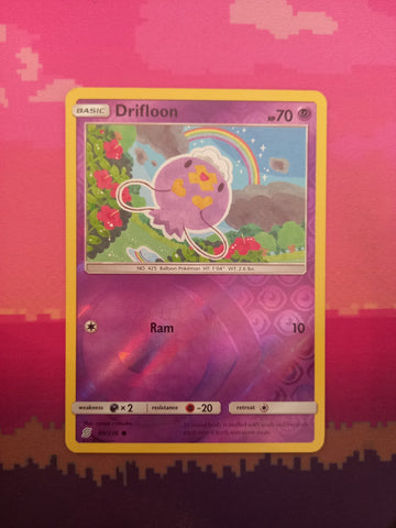 Pokemon Card Drifloon Unified Minds Reverse Holo Common 80/236 Near Mint