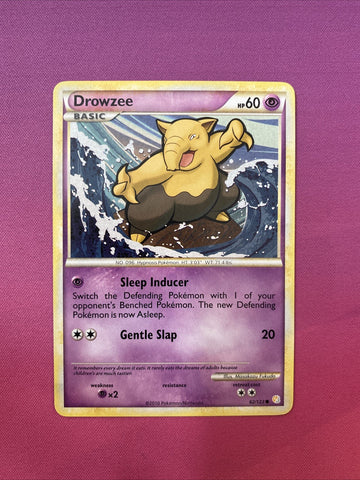 Pokemon Card Drowzee HeartGold SoulSilver Common 62/123 Near Mint