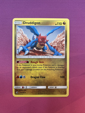 Pokemon Card Druddigon Dragon Majesty Uncommon 45/70 Near Mint