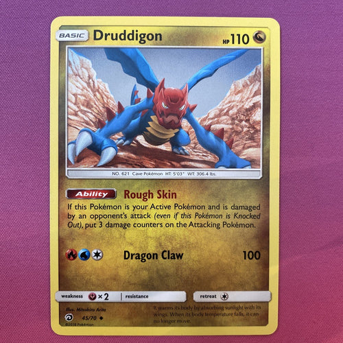 Pokemon Card Druddigon Dragon Majesty Uncommon 45/70 Near Mint
