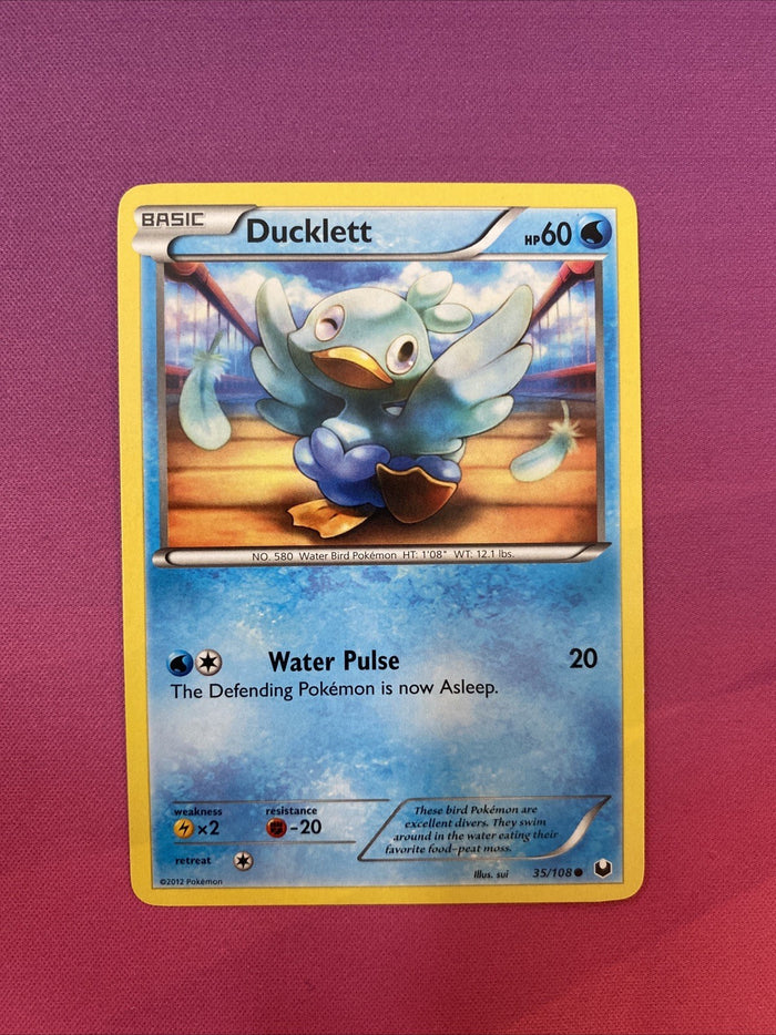 Pokemon Card Ducklett Dark Explorers Common 35/108 Near Mint