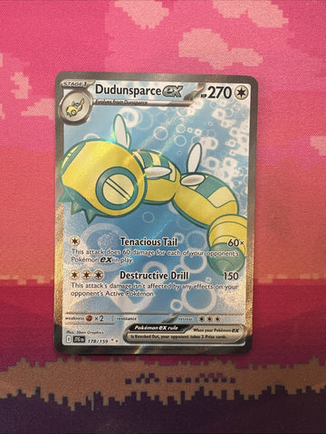 Pokemon Card Dudunsparce ex 178/159 Ultra Rare Journey Together Near Mint
