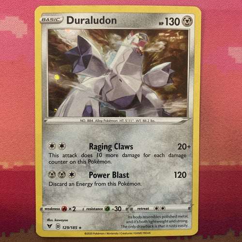Pokemon Card Duraludon Cosmo Holo Rare 129/185 Near Mint