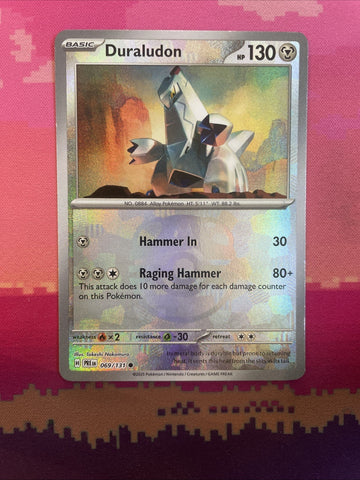 Pokemon Card Duraludon Prismatic Evolutions Master Ball 069/131 Near Mint