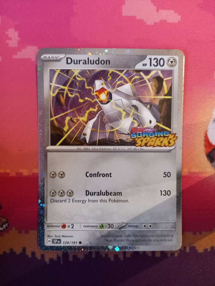 Pokemon Card Duraludon Surging Sparks STAMPED 129/191 Near Mint