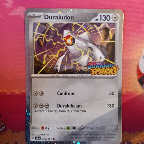 Pokemon Card Duraludon Surging Sparks STAMPED 129/191 Near Mint