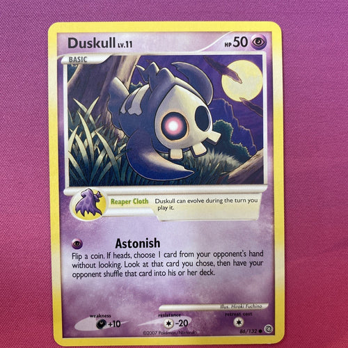 Pokemon Card Duskull Secret Wonders Common 86/132 Near Mint