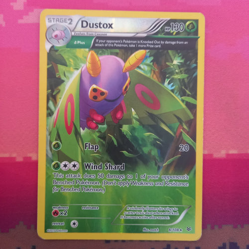 Pokemon Card Dustox Roaring Skies Reverse Holo Rare 8/108 Near Mint