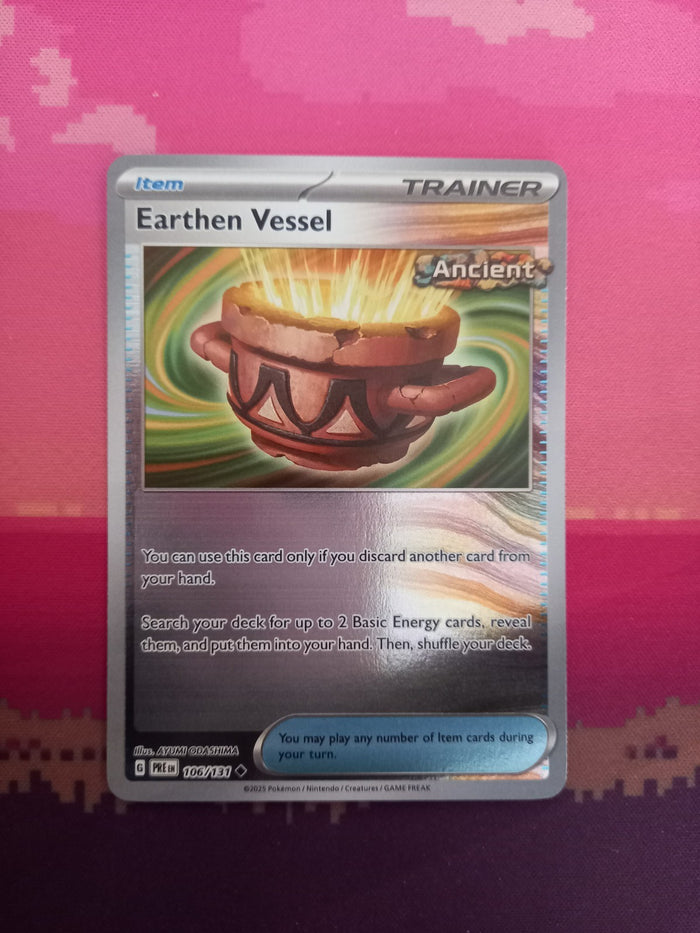 Pokemon Card Earthen Vessel Prismatic Evolutions Reverse Holo 106/131 Near Mint
