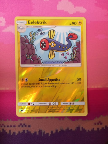 Pokemon Card Eelektrik Burning Shadows Reverse Holo 45/147 Near Mint