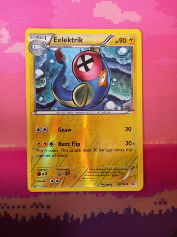 Pokemon Card Eelektrik Primal Clash Reverse Holo Uncommon 63/160 Near Mint