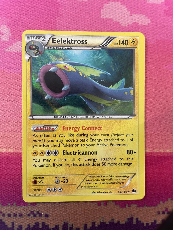 Pokemon Card Eelektross Primal Clash Holo Rare 65/160 Near Mint